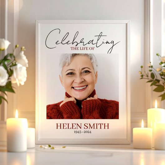 葬儀 ミニマル シンプル 追悼 フォト ポスター