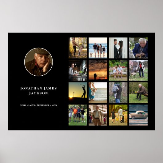 葬儀 ランドスケープ 追悼 フォト ライフ セレブレーション ポスター (正面)