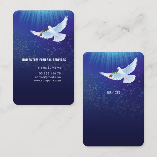 葬儀、名刺デザイン 名刺 (正面/裏面)