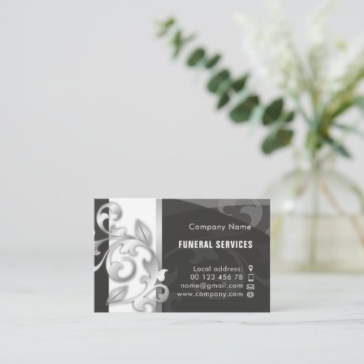 葬儀 名刺 (スタンド正面)