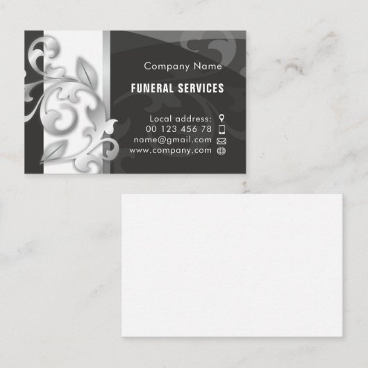 葬儀 名刺 (正面/裏面)