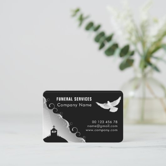 葬儀 名刺 (スタンド正面)