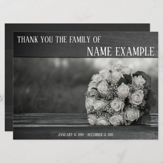 葬儀・喪失 お礼状 (正面/裏面)