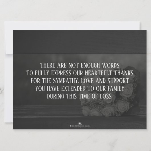 葬儀・喪失 お礼状 (裏面)