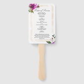 葬儀 奉仕 オーダー 紫 花 ファンのセット ハンドファン (裏面)