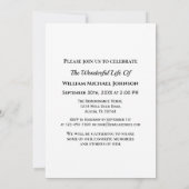 葬儀 思い出の カスタム フォト 哀悼 追悼記念 招待状 (裏面)