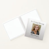 葬儀，愛する思い出，シルバー，名前日付写真 ノートブック (内部)