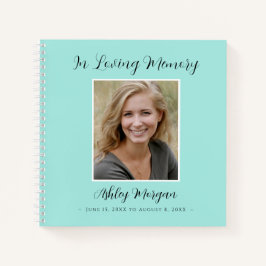 葬儀、愛する思い出、淡いテイル、名前と日付 ノートブック