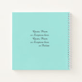 葬儀，愛する思い出，淡い色のティール（緑がかった色），名前日付 ノートブック (裏面)