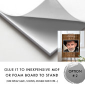 葬儀　歓迎　写真　素朴な木の看板 ポスター