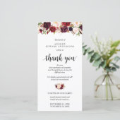 葬儀、死別、悔やみや弔慰·ブルゴーニュフローラ サンキューカード (スタンド正面)