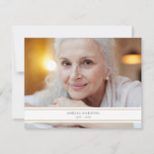 葬儀 水彩画 グリーン キリスト教 フォト サンキューカード (裏面)