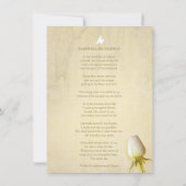 葬儀 白いバラの写真 追悼 詩 (裏面)