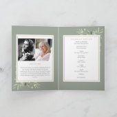 葬儀 緑のメモリアル オーダー オブ サービス 折りたたみ式 プログラム (内部)