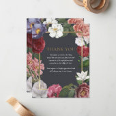 葬儀 花のゴールド サンクス ノート カード (正面/裏面インサイチュ)