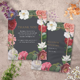 葬儀 花のゴールド サンクス ノート カード