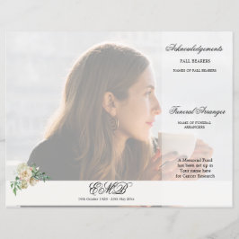 葬儀 花 エレガント 写真 式次第