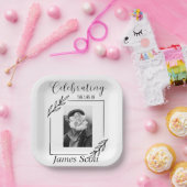 葬儀/記念パーソナライズされた紙プレート ペーパープレート (パーティー)