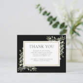 葬儀 記念 水彩画 グリーン 葉 サンキューカード (スタンド正面)