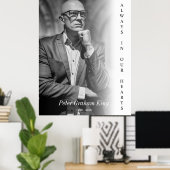 葬儀 追悼式 黒白 写真 ポスター (ホームオフィス)