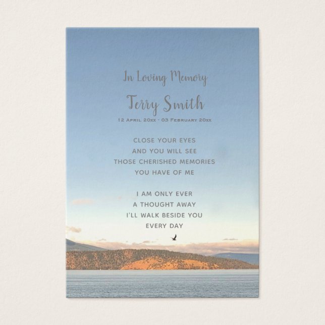 葬儀/追悼祈りの言葉カード (正面)