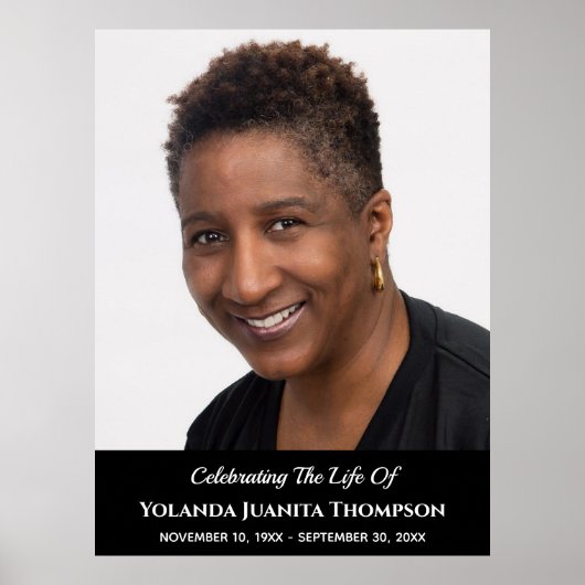 葬儀 追悼 オーダーメイド フォト 哀悼 ポスター (正面)