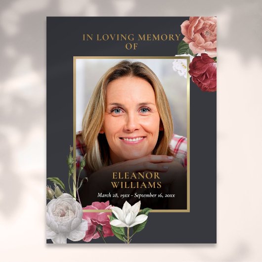 葬儀 追悼 花 写真 ライフ セレブレーション ポスター