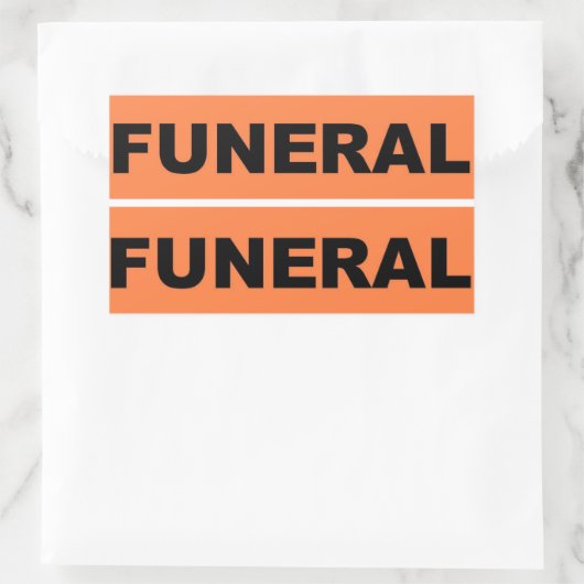 葬儀 長方形シール (バッグ)