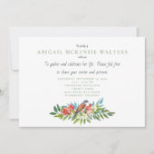 葬儀 鳥とぶどうの実 お別れの会の案内 サンキューカード (正面)