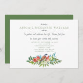 葬儀 鳥とぶどうの実 お別れの会の案内 サンキューカード (正面/裏面)