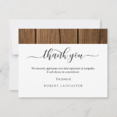 葬式ありがとう注素朴意、ウッド サンキューカード (正面)