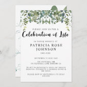 葬式お祝い発表 招待状 (正面/裏面)