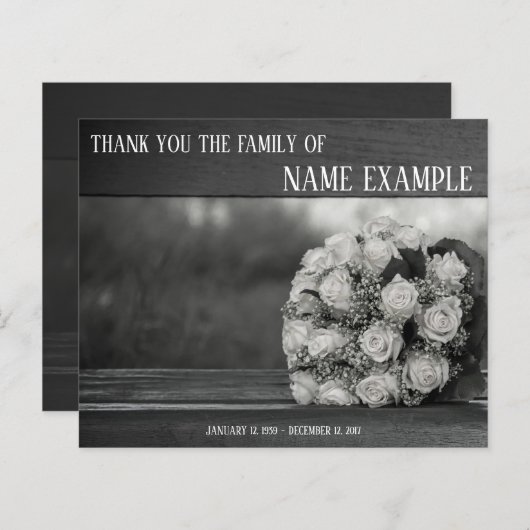 葬式と死別のサンキューカード (正面/裏面)