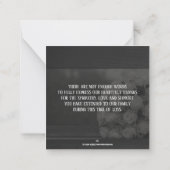 葬式と死別のサンキューカード ノートカード (裏面)