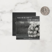 葬式と死別のサンキューカード ノートカード (正面/裏面インサイチュ)