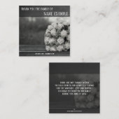 葬式と死別のサンキューカード ノートカード (正面/裏面)