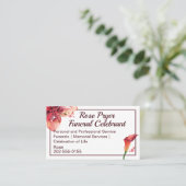 葬式のお祝いユリの花 名刺 (スタンド正面)