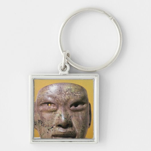 葬式のマスク、メキシコからのOlmec、 キーホルダー (正面)