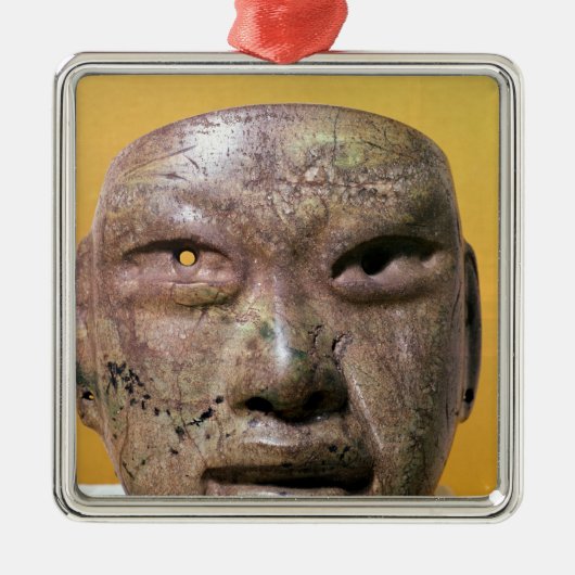 葬式のマスク、メキシコからのOlmec、 メタルオーナメント (正面)