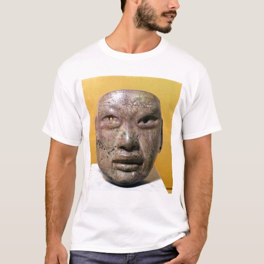 葬式のマスク、メキシコからのOlmec、 Tシャツ (正面)