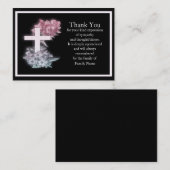 葬式の後で花を交差させるサンキューカード ノートカード (正面/裏面)