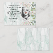 葬式の後の大理石の花サンキューカード ノートカード (正面/裏面)