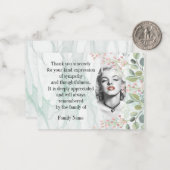 葬式の後の大理石の花サンキューカード ノートカード (正面/裏面インサイチュ)