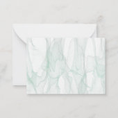 葬式の後の大理石の花サンキューカード ノートカード (裏面)