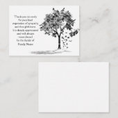 葬式の後の木の影サンキューカード ノートカード (正面/裏面)