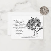 葬式の後の木の影サンキューカード ノートカード (正面/裏面インサイチュ)