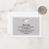 葬式の後飛んでいるで平和をサンキューカード ノートカード (正面/裏面インサイチュ)