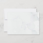 葬式の心感謝してい底の水の色の緑葉の サンキューカード (裏面)