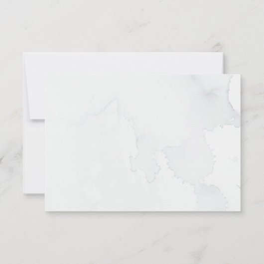 葬式の心感謝してい底の水の色の緑葉の サンキューカード (裏面)