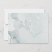 葬式の心感謝してい底的な水の色のハート離れ サンキューカード (裏面)